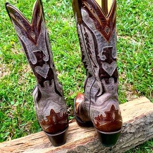 Corral Brown Eagle Inlay Boots R1111